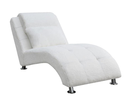 Upholstered Grid Tufted Accent Chaise