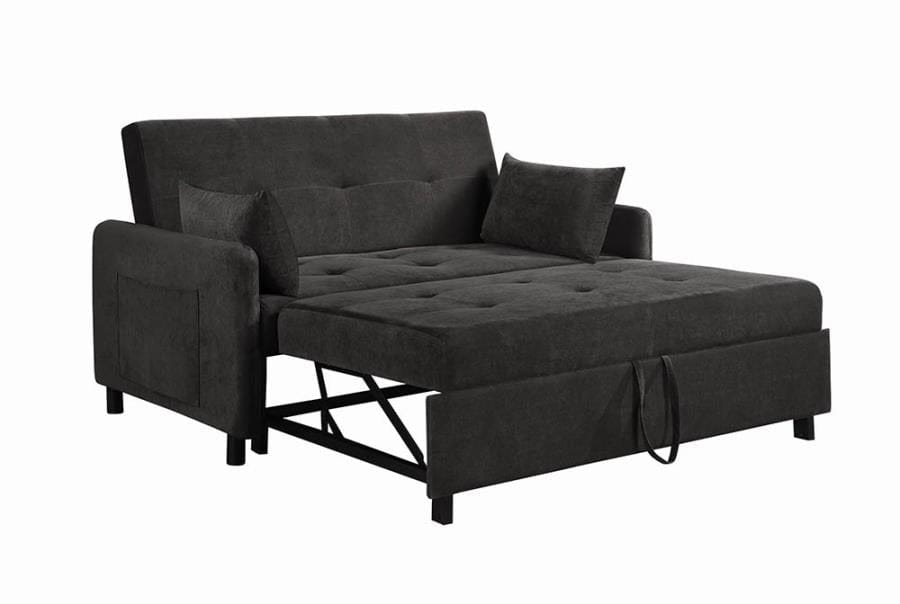 Underwood Tufted Sleeper Sofa Bed Charcoal