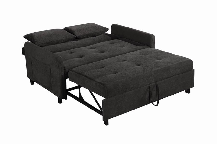 Underwood Tufted Sleeper Sofa Bed Charcoal