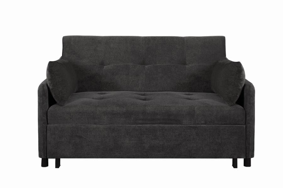 Underwood Tufted Sleeper Sofa Bed Charcoal