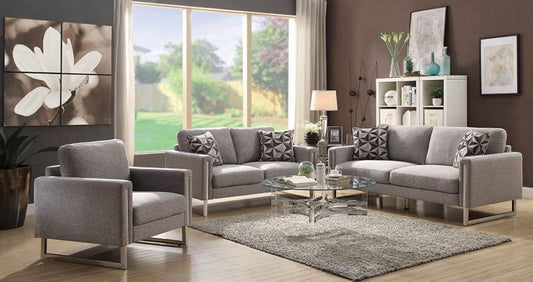 Stellan Cushion Back Living Room Set Grey