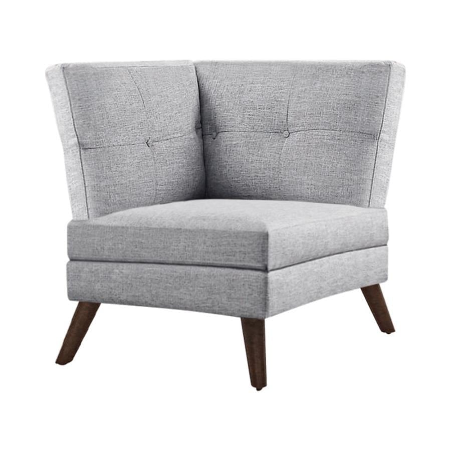 Churchill Button Tufted Corner Sofa Grey