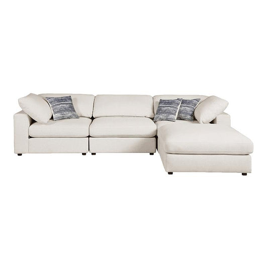 Serene 4-piece Upholstered Modular Sectional Beige