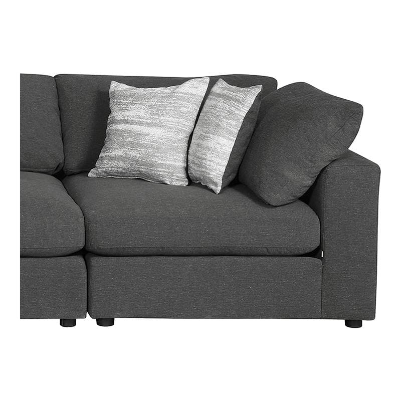 Serene 4-piece Upholstered Modular Sectional Charcoal