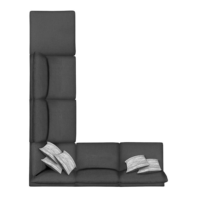 Serene 6-piece Upholstered Modular Sectional Charcoal