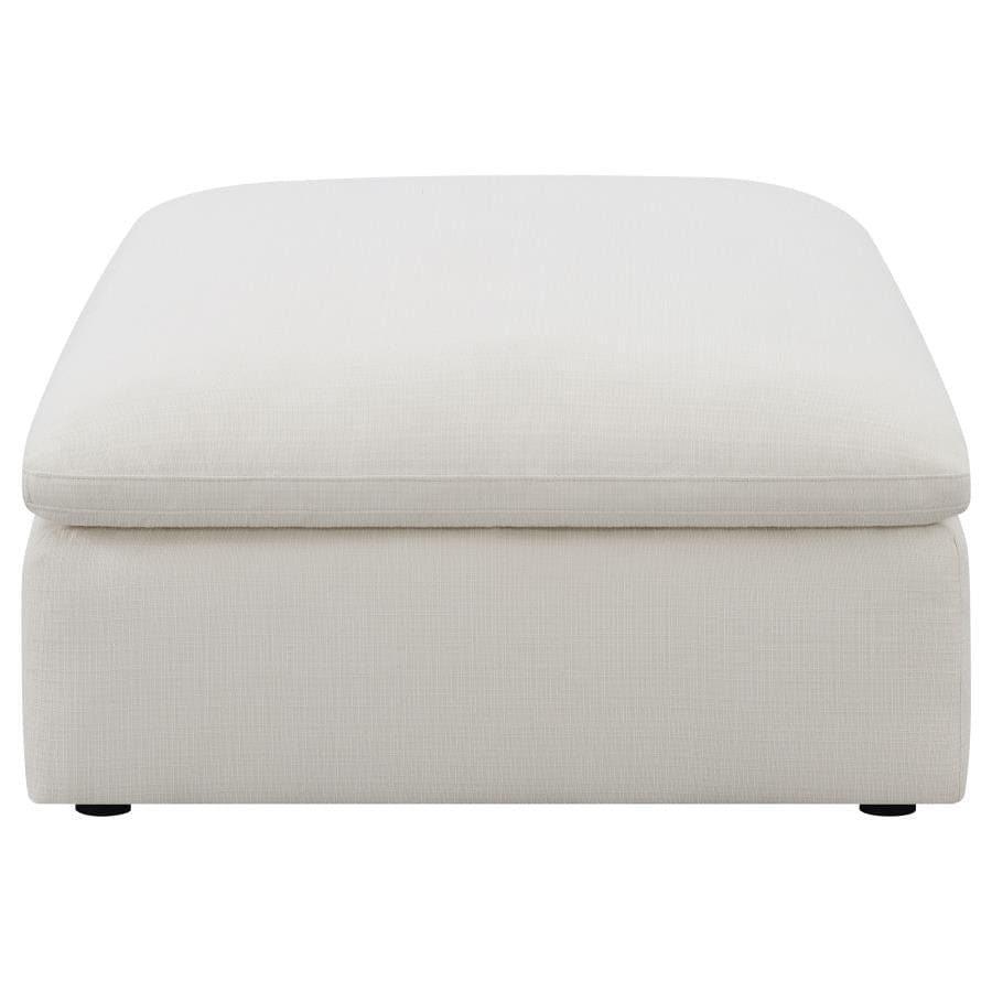 Hobson Cushion Seat Ottoman Off-White