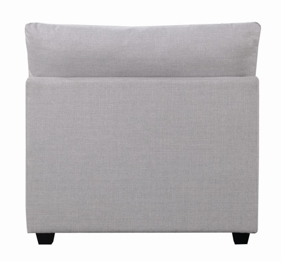 Cambria Upholstered Armless Chair Grey