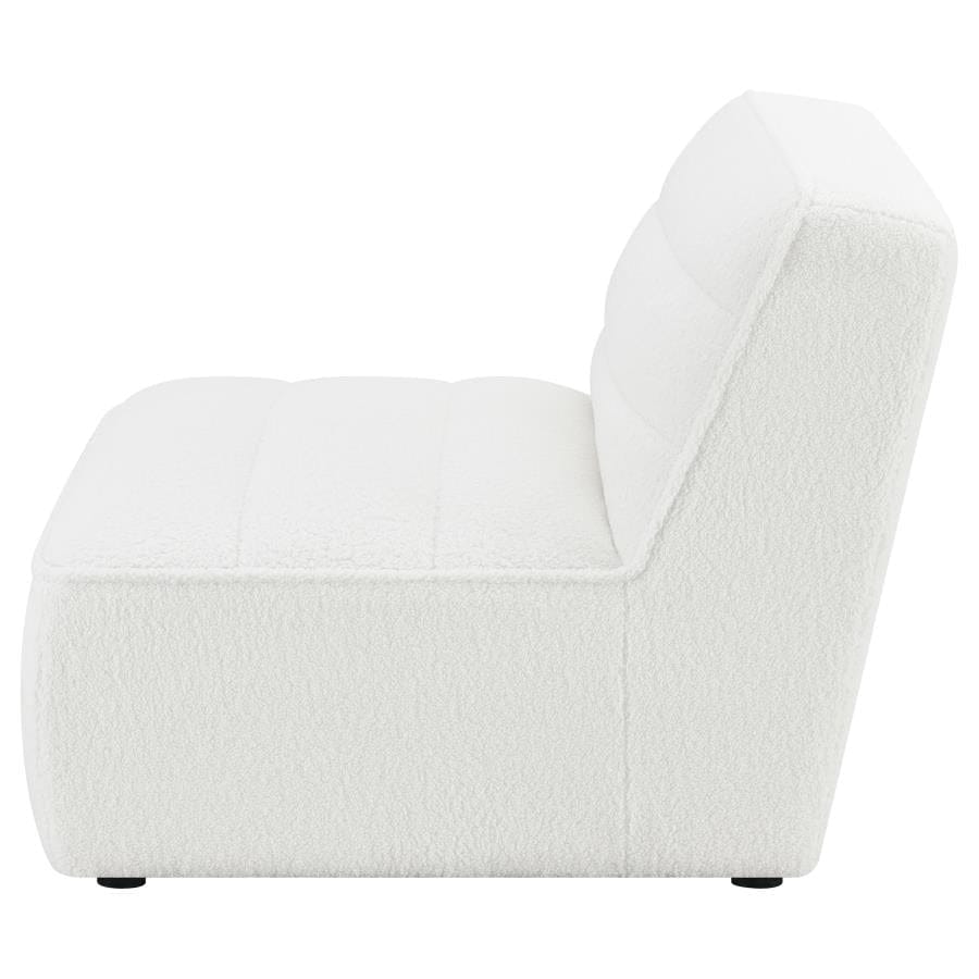 Sunny Upholstered  Armless Chair Natural