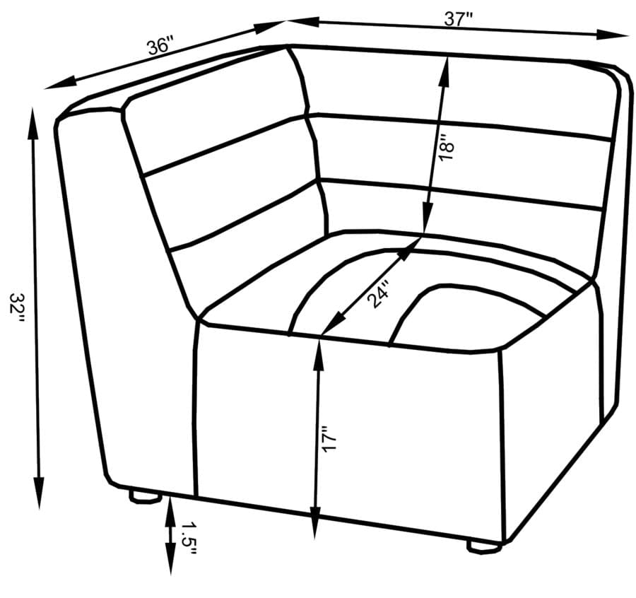 Sunny Upholstered Corner Natural