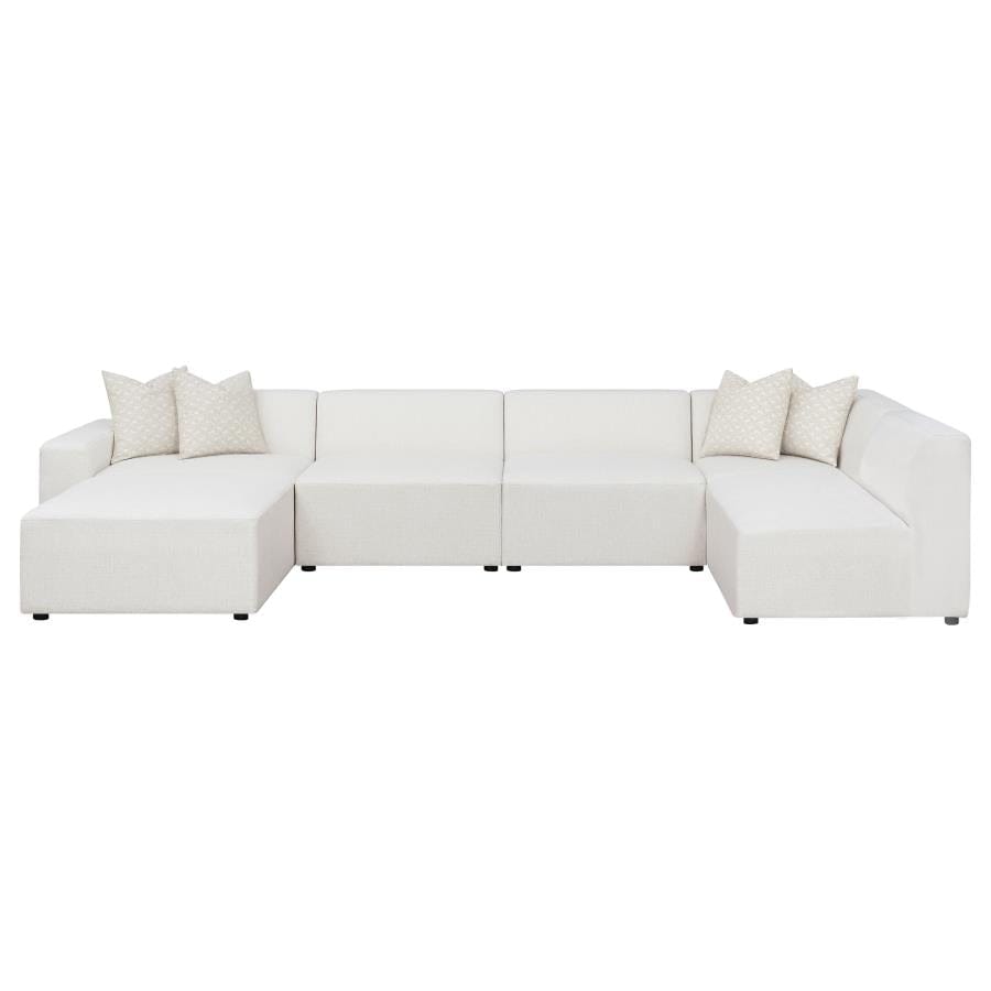 Freddie 6-piece Upholstered Modular Sectional Pearl