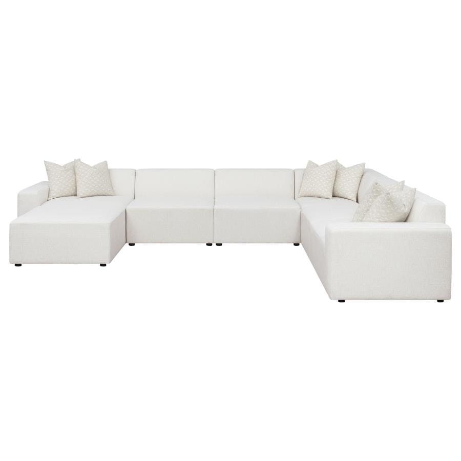 Freddie 7-piece Upholstered Modular Sectional Pearl