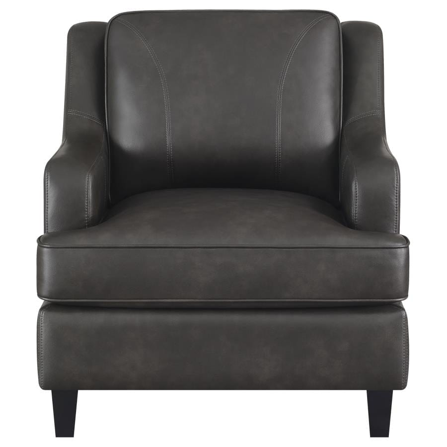 Clayton Upholstered Sloped Arm Chair Grey