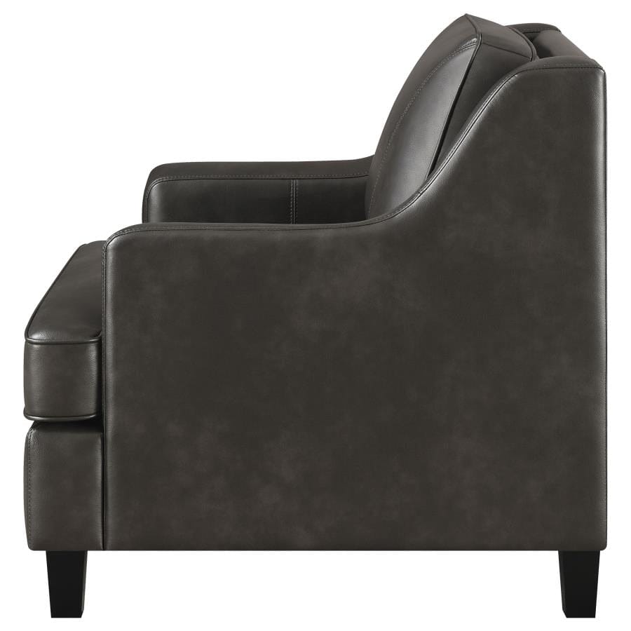 Clayton Upholstered Sloped Arm Chair Grey