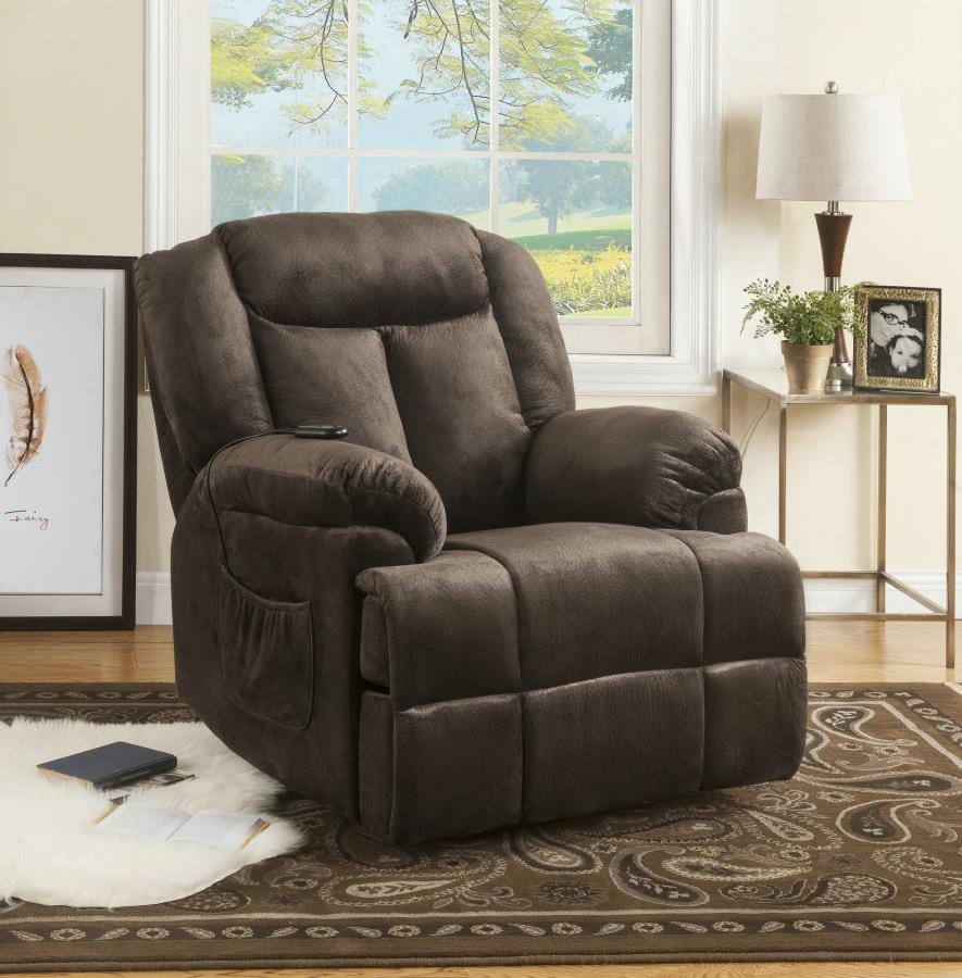 Power Lift Recliner with Wired Remote Chocolate