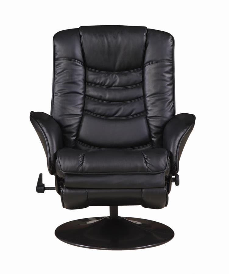 Upholstered Swivel Recliner Black