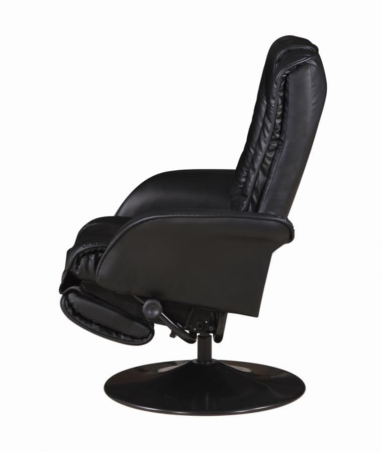Upholstered Swivel Recliner Black