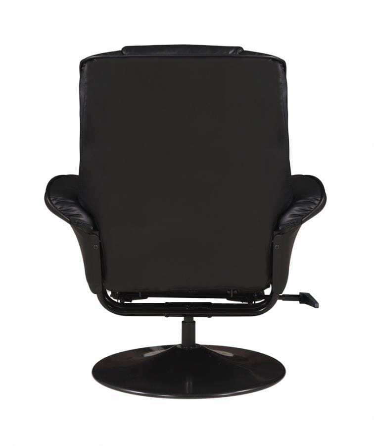 Upholstered Swivel Recliner Black