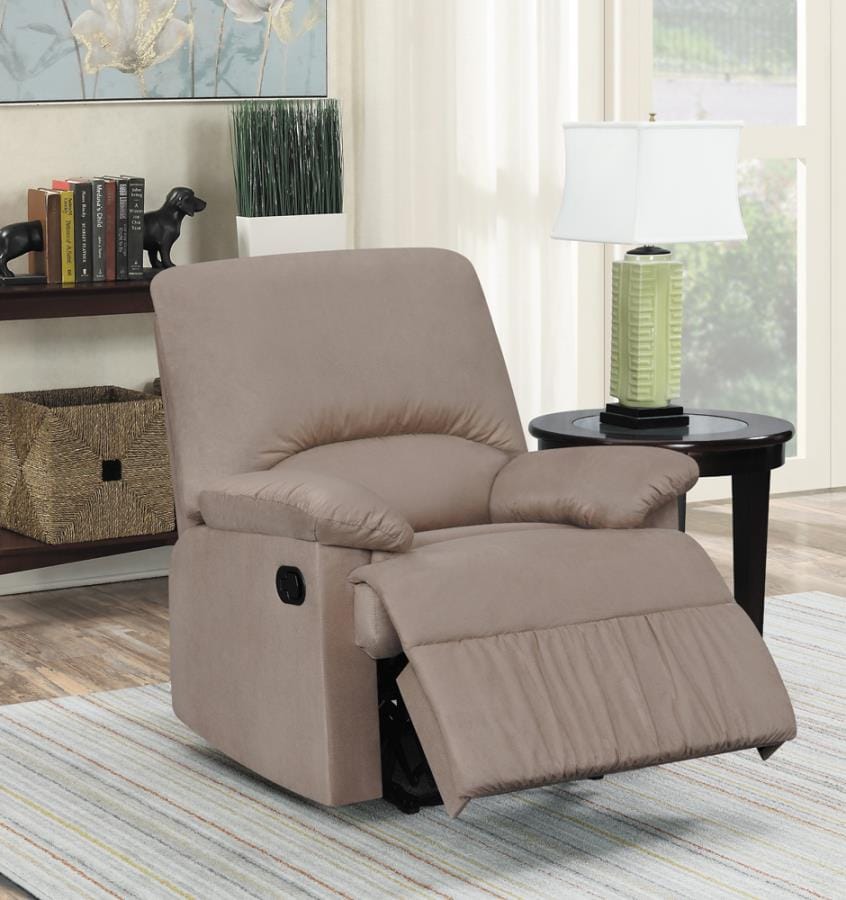 Upholstered Recliner Tan