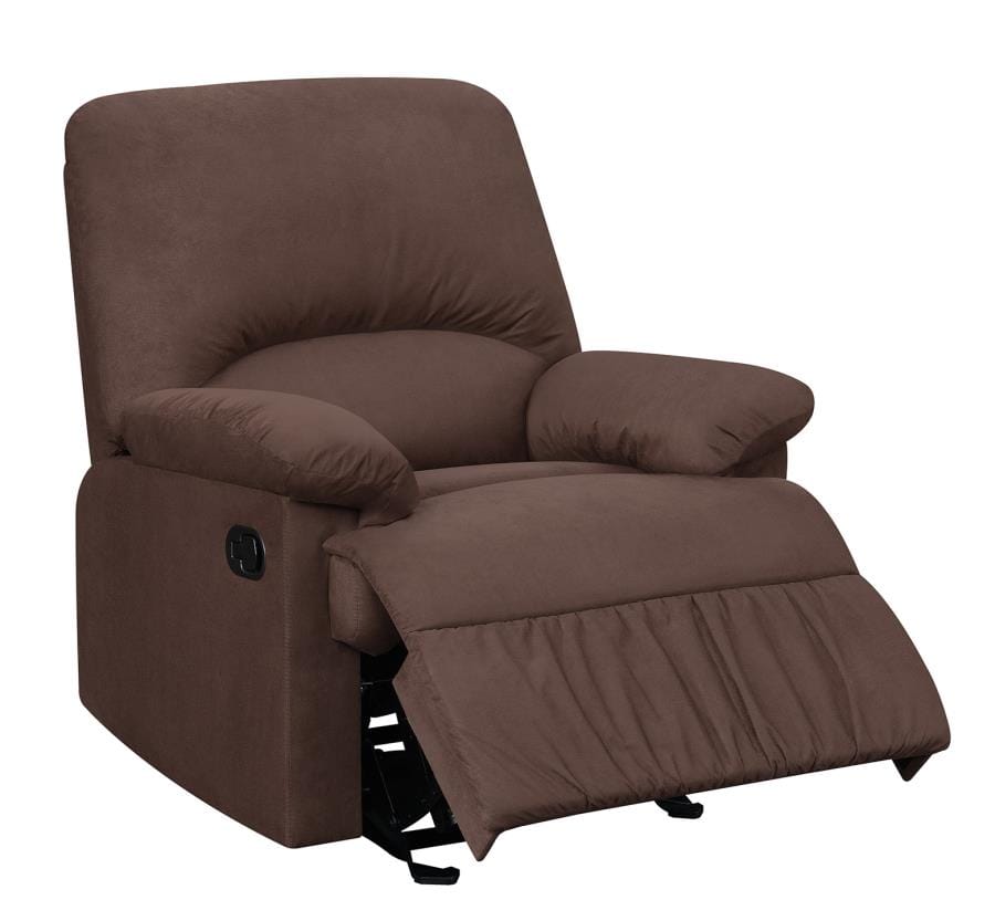 Upholstered Glider Recliner Chocolate