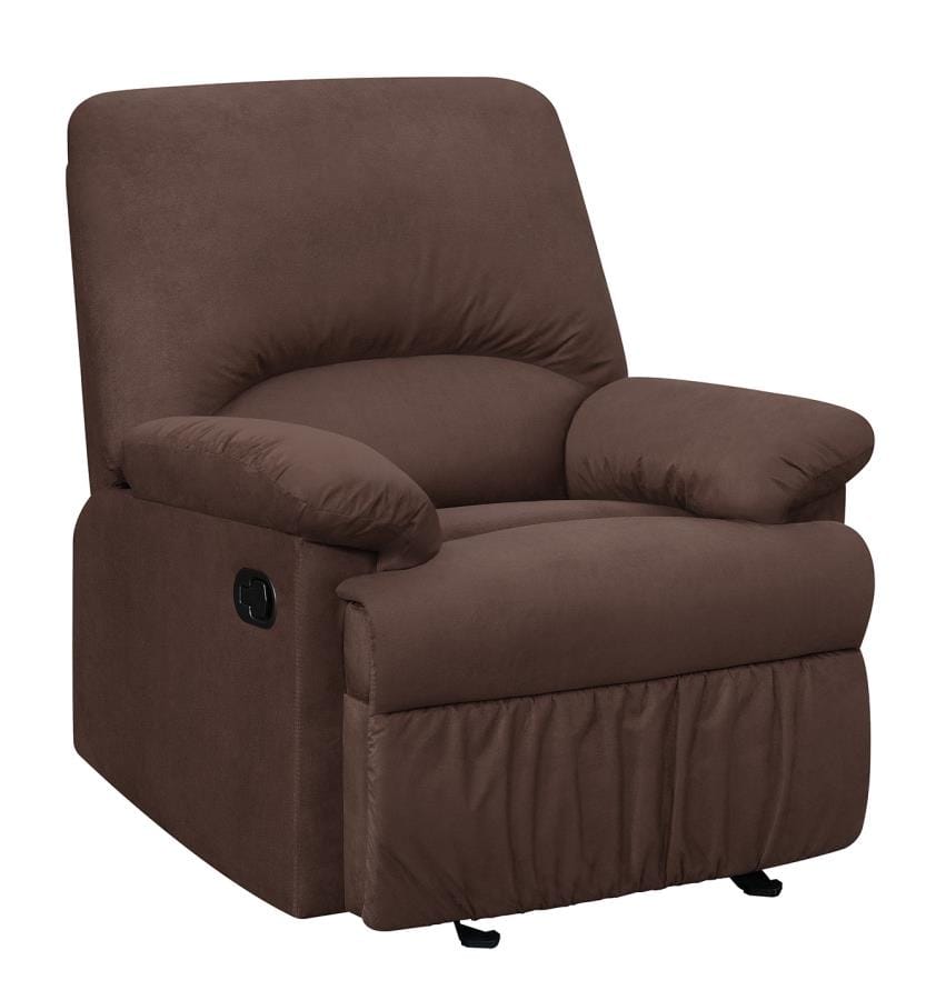 Upholstered Glider Recliner Chocolate