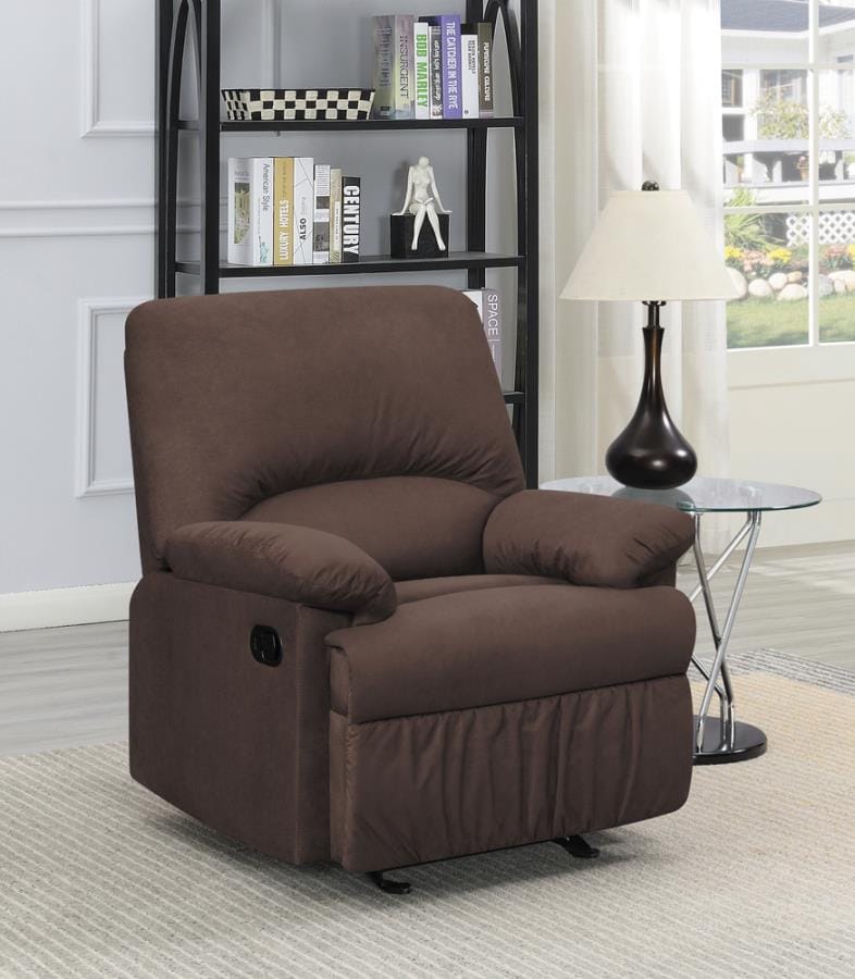 Upholstered Glider Recliner Chocolate