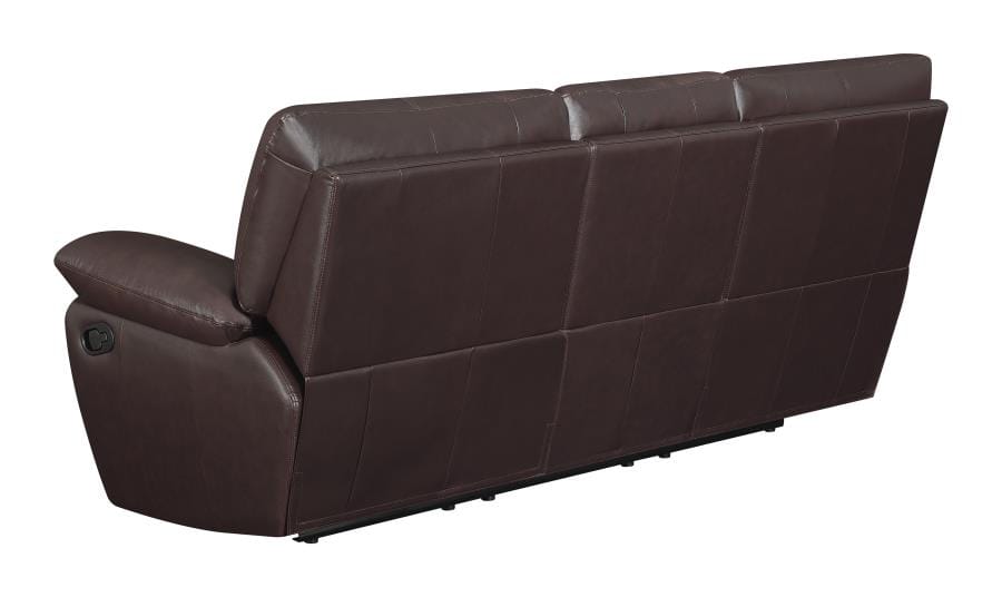 Clifford Upholstered Pillow Top Arm Living Room Set Chocolate Brown