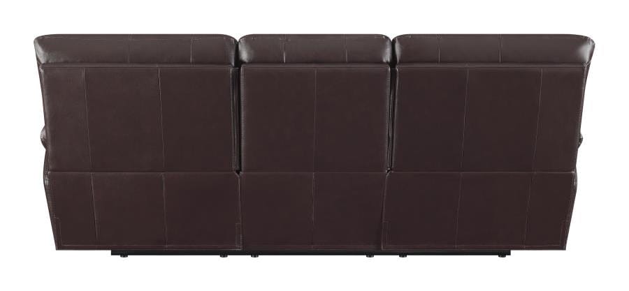 Clifford Upholstered Pillow Top Arm Living Room Set Chocolate Brown