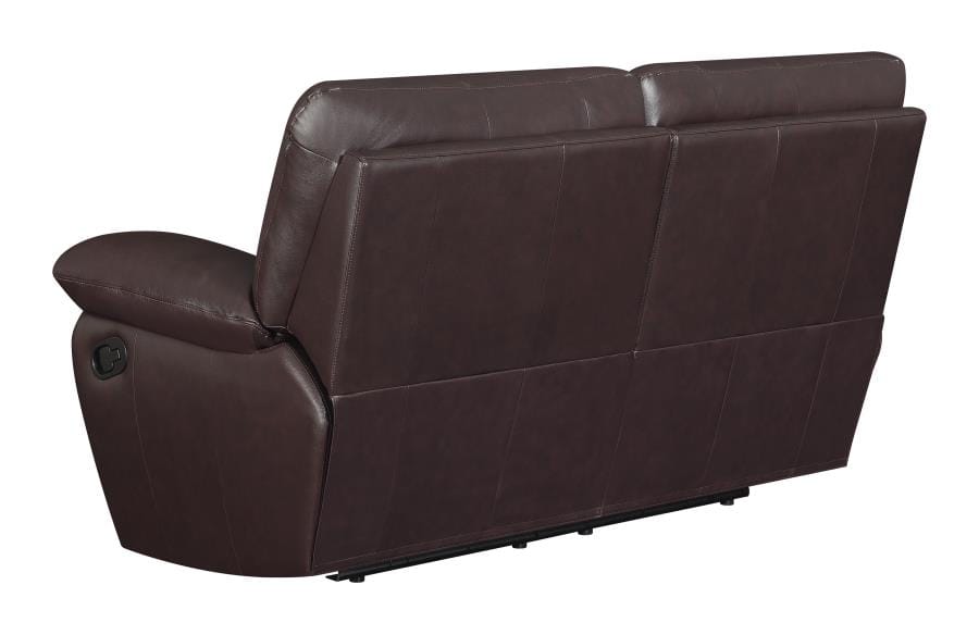 Clifford Upholstered Pillow Top Arm Living Room Set Chocolate Brown