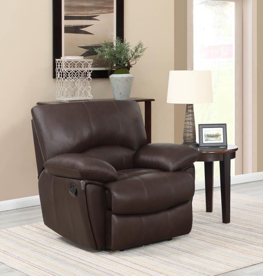 Clifford Pillow Top Arm Recliner Chocolate