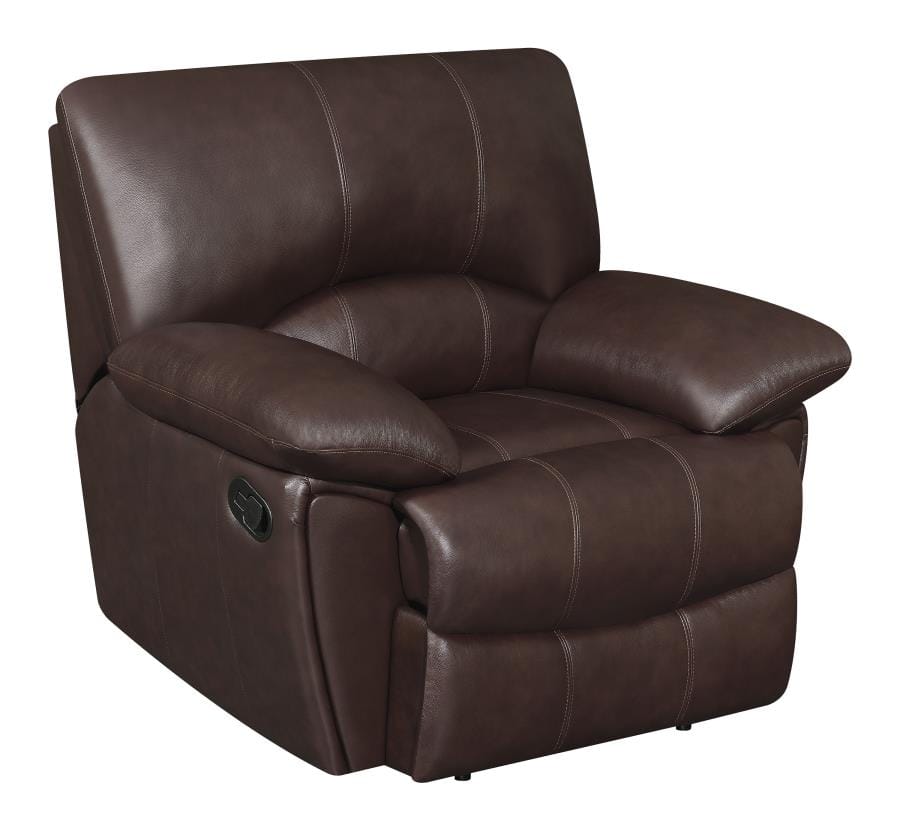 Clifford Pillow Top Arm Recliner Chocolate