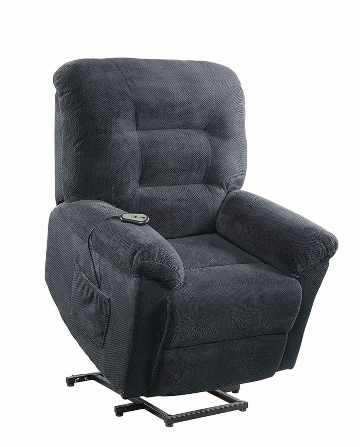 Upholstered Power Lift Recliner Charcoal