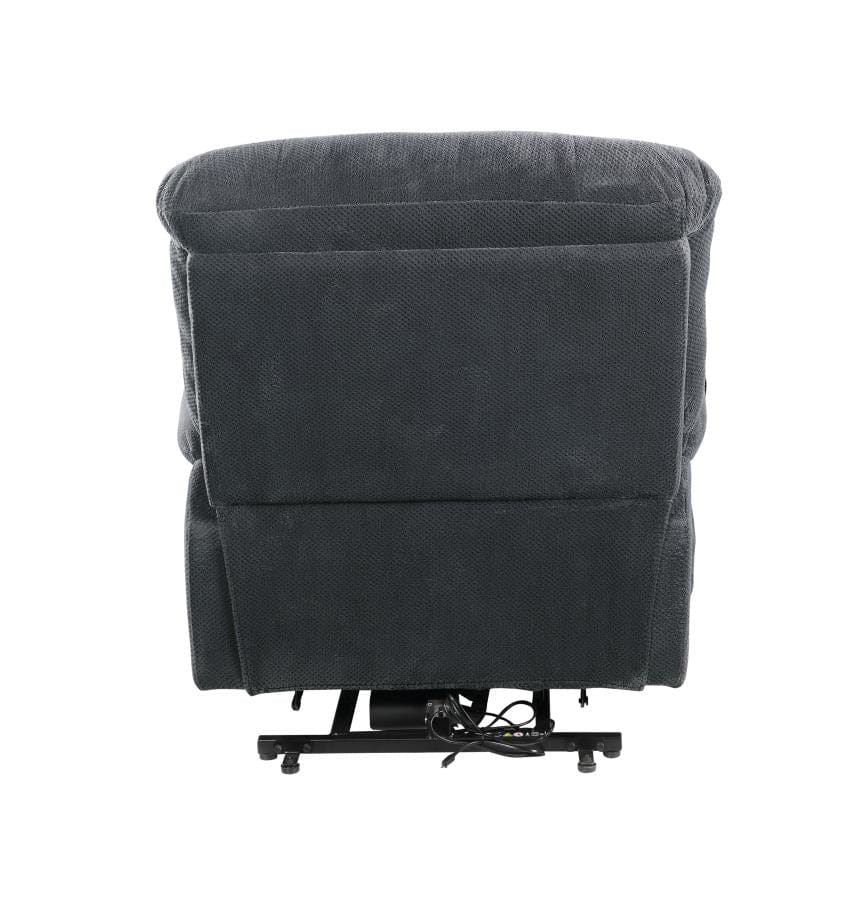 Upholstered Power Lift Recliner Charcoal