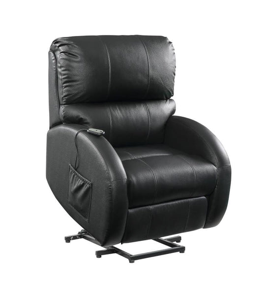 Upholstered Power Lift Recliner Black