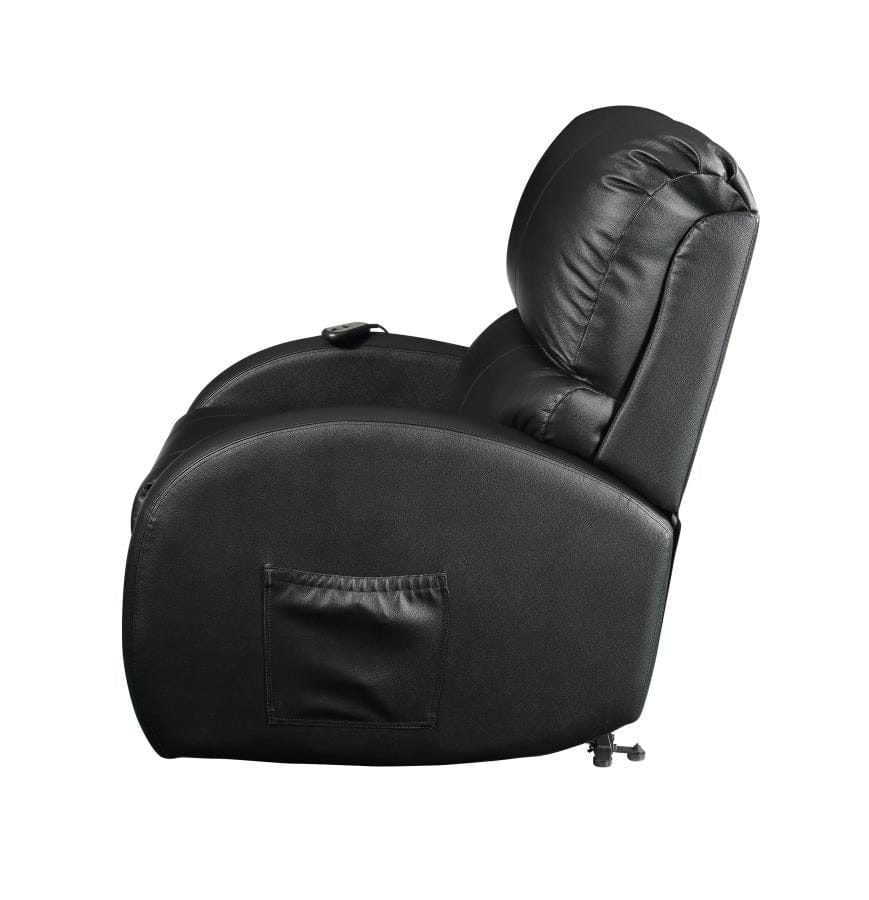 Upholstered Power Lift Recliner Black