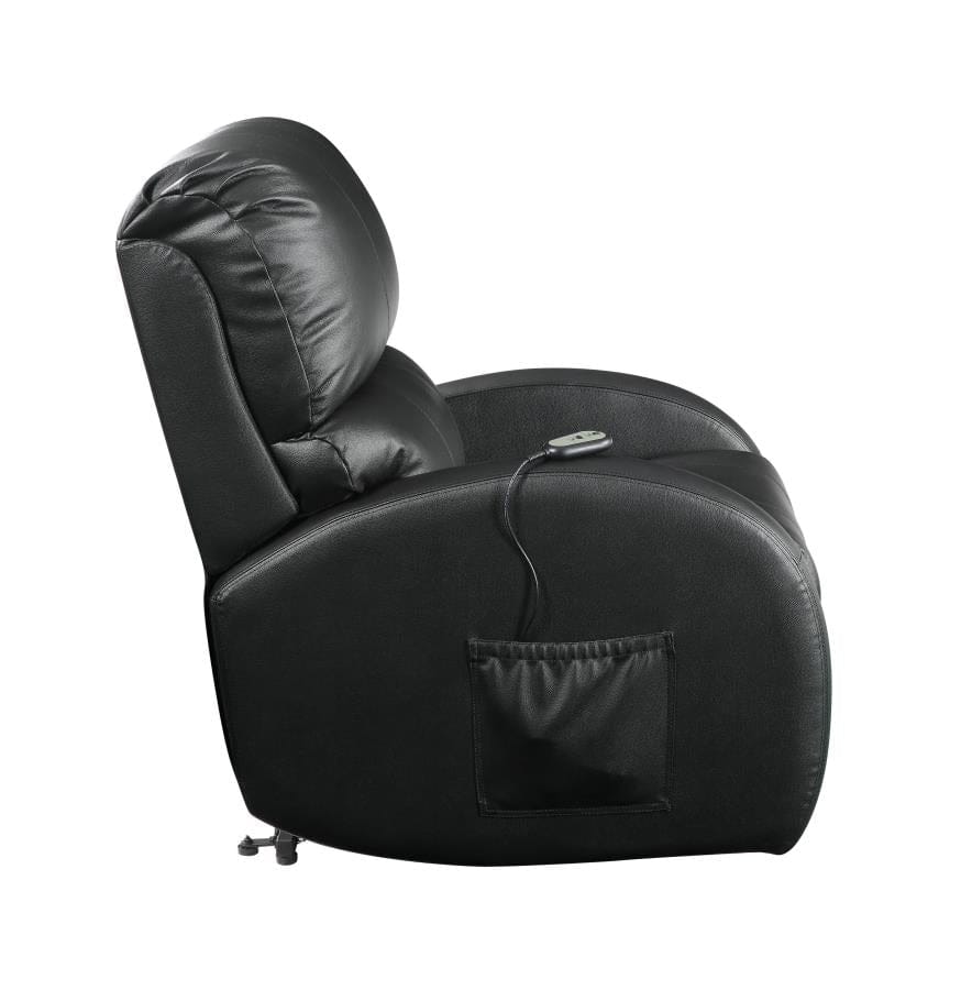 Upholstered Power Lift Recliner Black