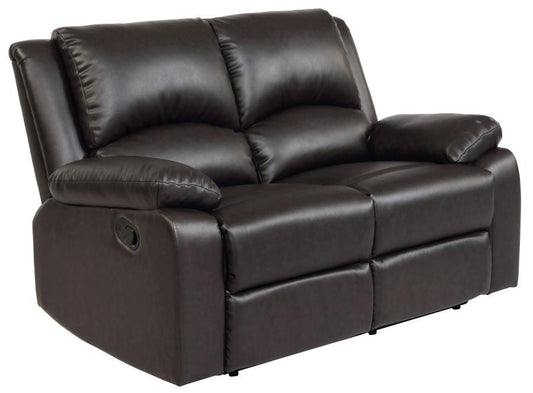 Boston Upholstered Tufted Motion Loveseat Two-tone Brown