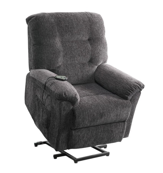 Upholstered Power Lift Recliner Grey