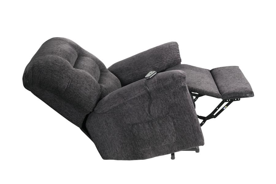 Upholstered Power Lift Recliner Grey