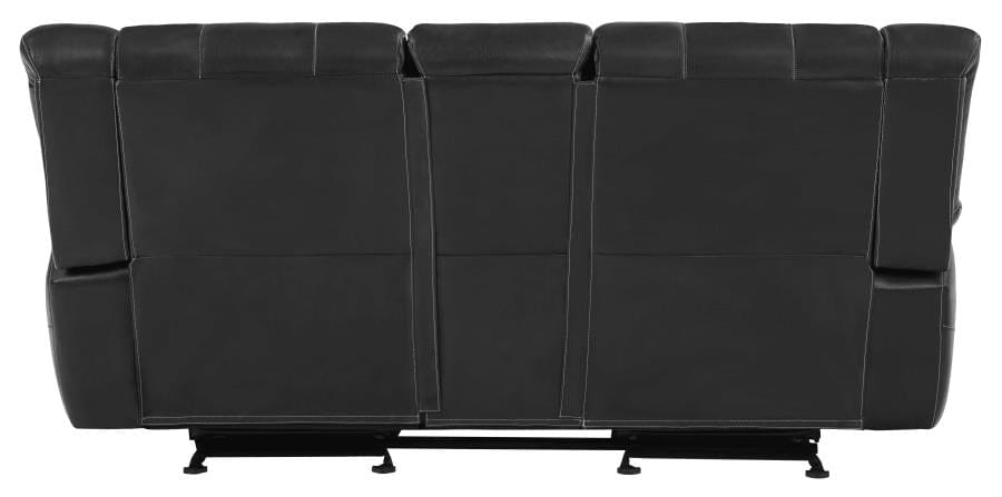 Lee Glider Loveseat with Colsole Black