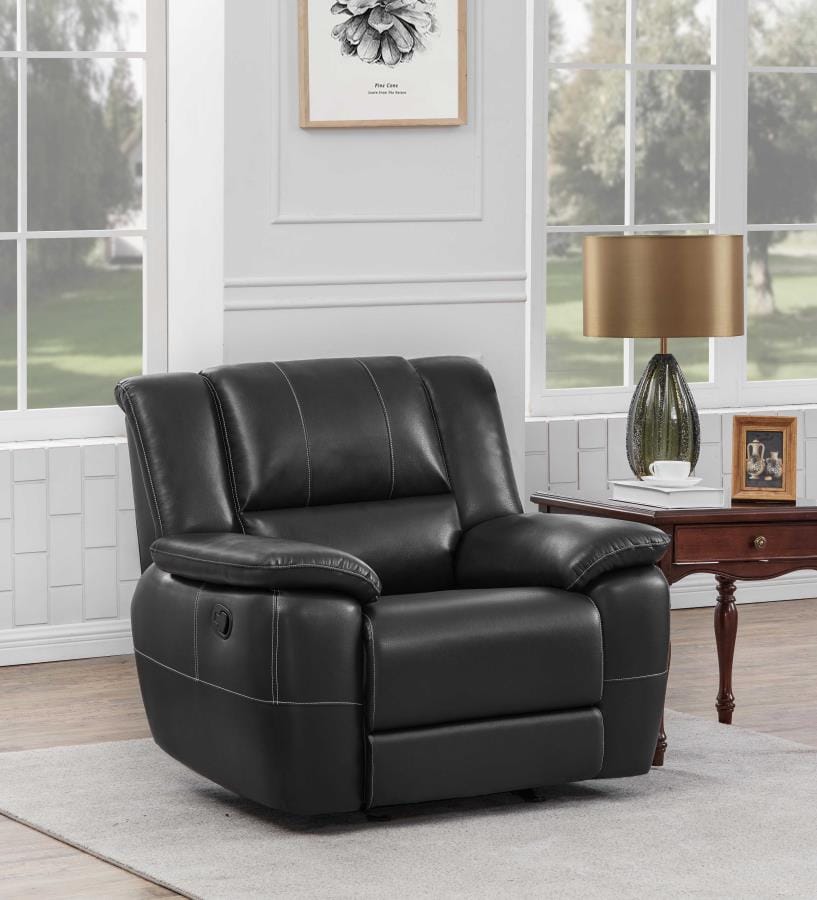 Lee Rolled Back Glider Recliner Black