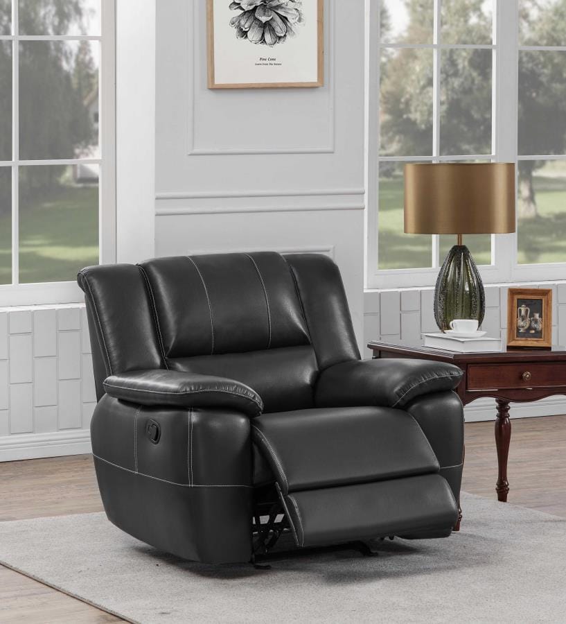 Lee Rolled Back Glider Recliner Black