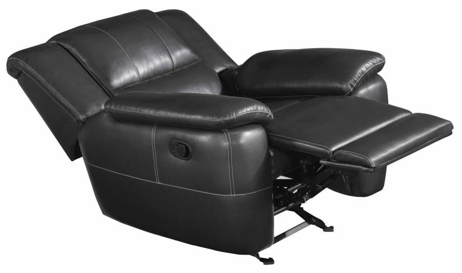 Lee Rolled Back Glider Recliner Black