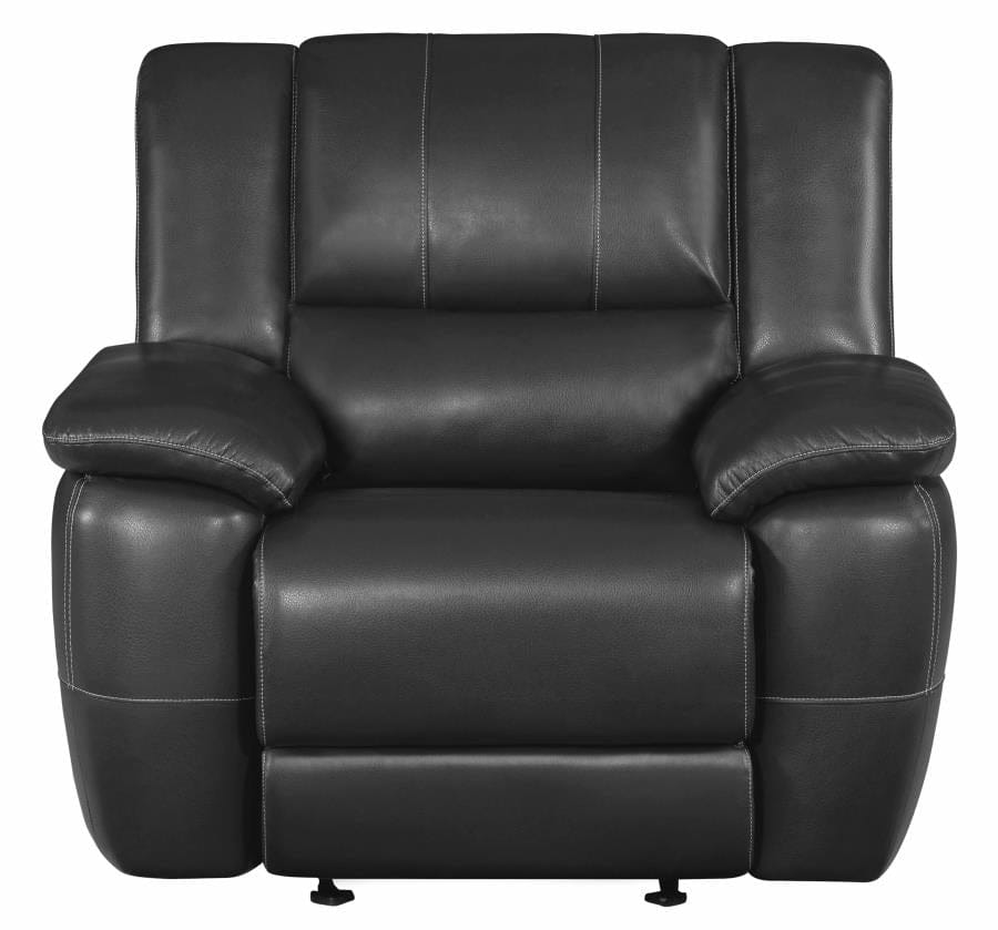 Lee Rolled Back Glider Recliner Black