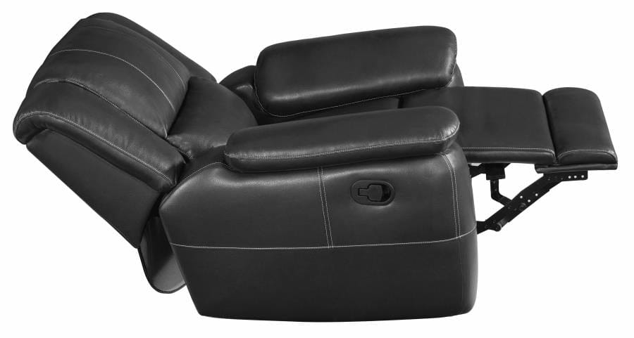 Lee Rolled Back Glider Recliner Black