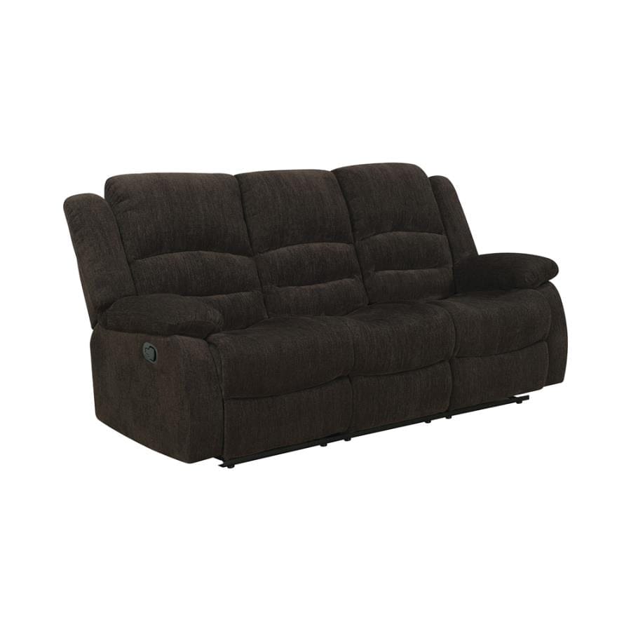 Gordon Upholstered Tufted Living Room Set Chocolate Brown