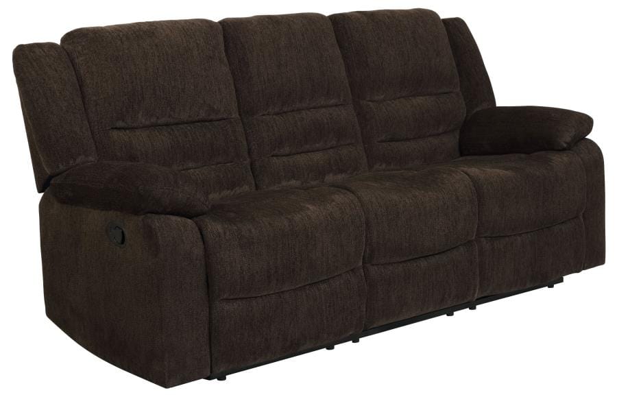 Gordon Upholstered Tufted Living Room Set Chocolate Brown