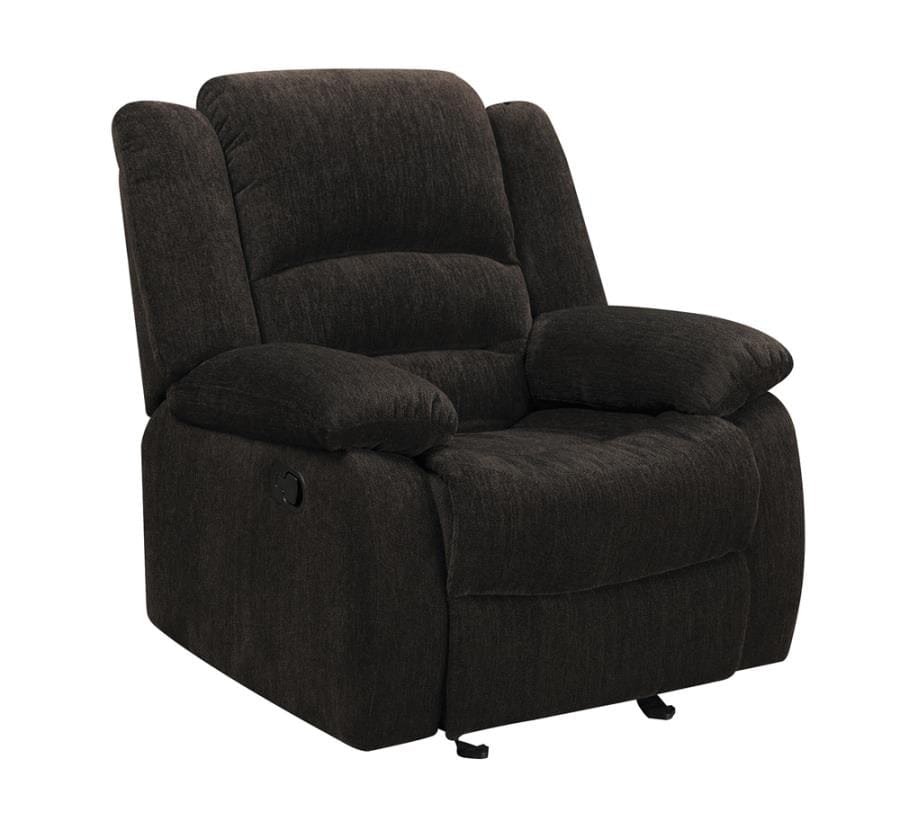 Gordon Upholstered Glider Recliner Chocolate