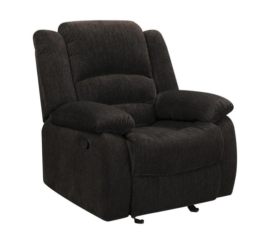 Gordon Upholstered Glider Recliner Chocolate