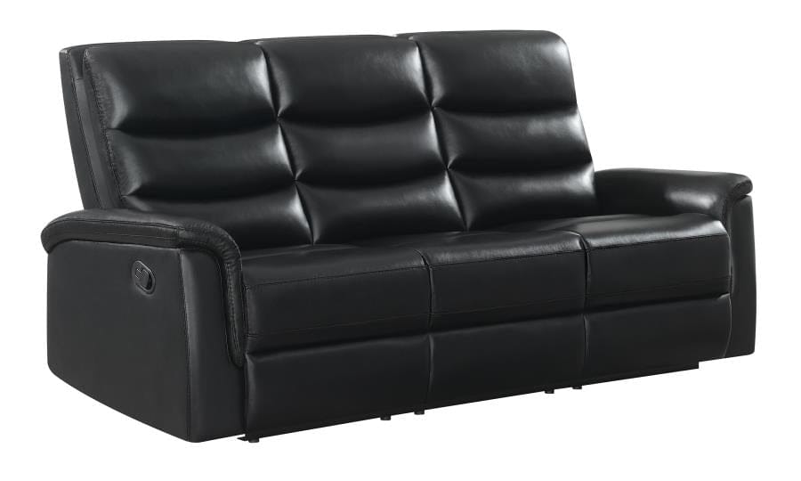 Dario Upholstered Living Room Set Black