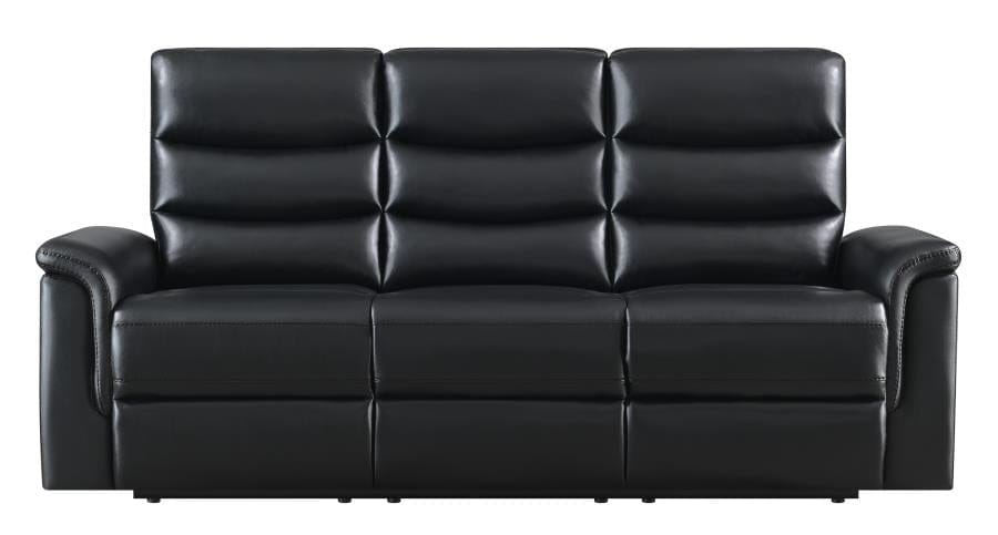 Dario Upholstered Living Room Set Black